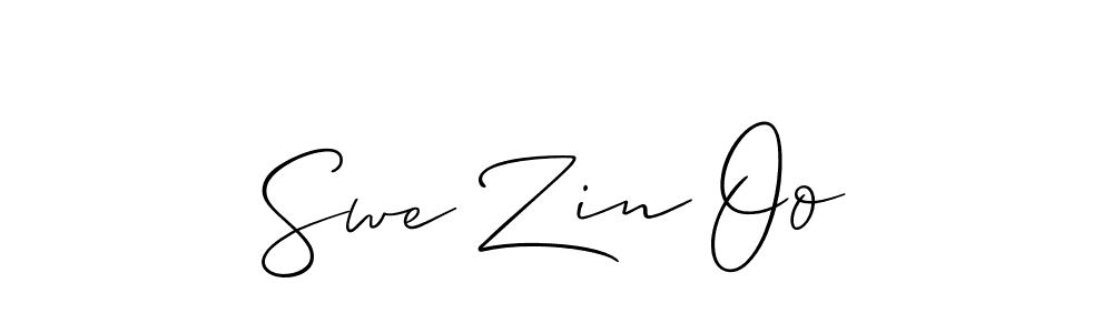 Swe Zin Oo stylish signature style. Best Handwritten Sign (Allison_Script) for my name. Handwritten Signature Collection Ideas for my name Swe Zin Oo. Swe Zin Oo signature style 2 images and pictures png