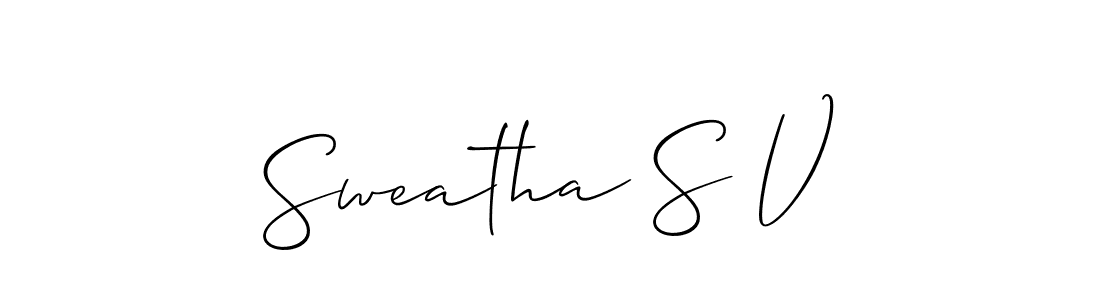 You can use this online signature creator to create a handwritten signature for the name Sweatha S V. This is the best online autograph maker. Sweatha S V signature style 2 images and pictures png