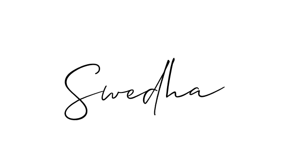 Make a beautiful signature design for name Swedha. With this signature (Allison_Script) style, you can create a handwritten signature for free. Swedha signature style 2 images and pictures png