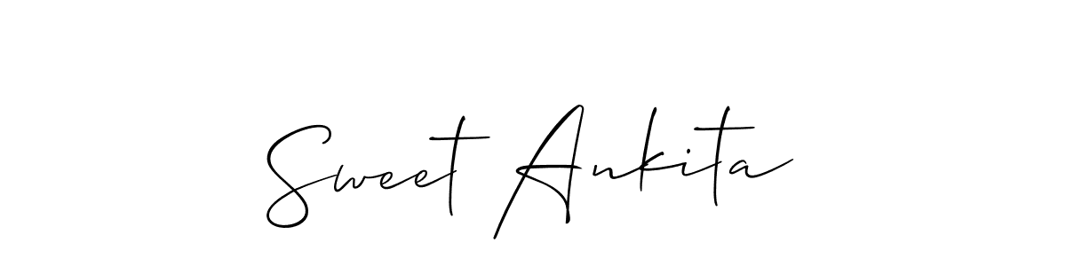 if you are searching for the best signature style for your name Sweet Ankita. so please give up your signature search. here we have designed multiple signature styles  using Allison_Script. Sweet Ankita signature style 2 images and pictures png