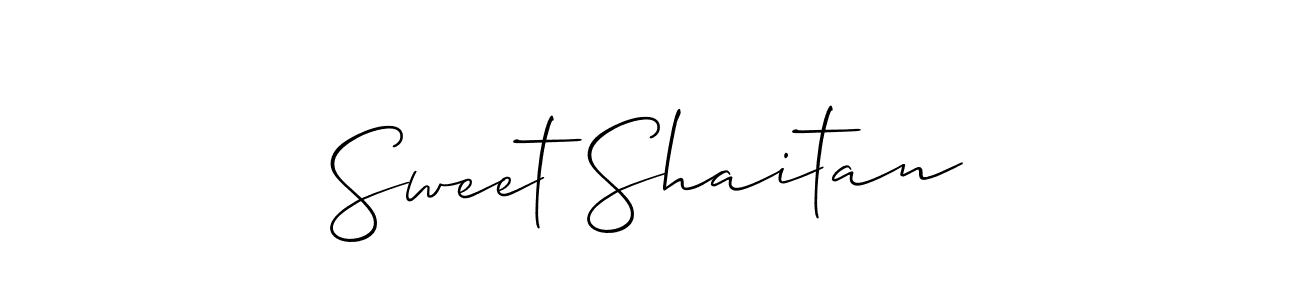 Also we have Sweet Shaitan name is the best signature style. Create professional handwritten signature collection using Allison_Script autograph style. Sweet Shaitan signature style 2 images and pictures png