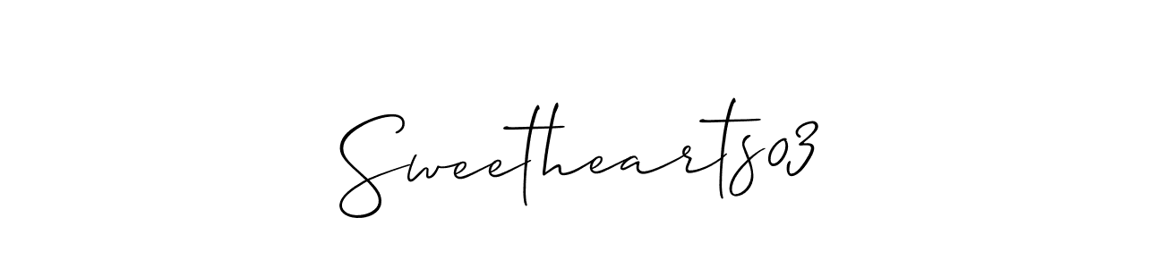 The best way (Allison_Script) to make a short signature is to pick only two or three words in your name. The name Sweethearts03 include a total of six letters. For converting this name. Sweethearts03 signature style 2 images and pictures png