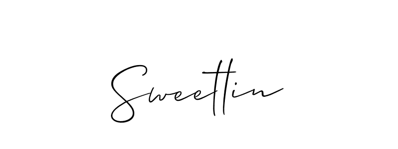 Sweetlin stylish signature style. Best Handwritten Sign (Allison_Script) for my name. Handwritten Signature Collection Ideas for my name Sweetlin. Sweetlin signature style 2 images and pictures png