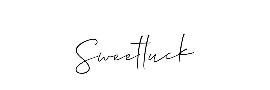 How to make Sweetluck name signature. Use Allison_Script style for creating short signs online. This is the latest handwritten sign. Sweetluck signature style 2 images and pictures png