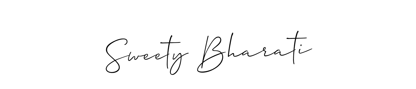 You should practise on your own different ways (Allison_Script) to write your name (Sweety Bharati) in signature. don't let someone else do it for you. Sweety Bharati signature style 2 images and pictures png
