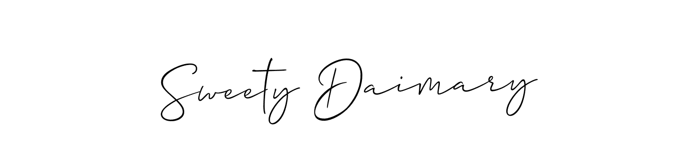 How to make Sweety Daimary signature? Allison_Script is a professional autograph style. Create handwritten signature for Sweety Daimary name. Sweety Daimary signature style 2 images and pictures png