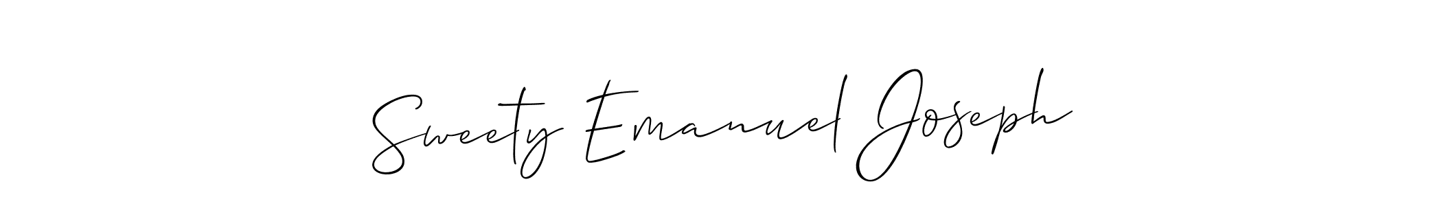 How to Draw Sweety Emanuel Joseph signature style? Allison_Script is a latest design signature styles for name Sweety Emanuel Joseph. Sweety Emanuel Joseph signature style 2 images and pictures png