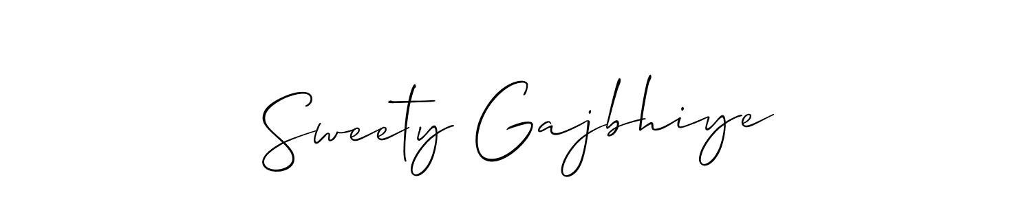 Make a short Sweety Gajbhiye signature style. Manage your documents anywhere anytime using Allison_Script. Create and add eSignatures, submit forms, share and send files easily. Sweety Gajbhiye signature style 2 images and pictures png
