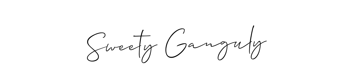 Also You can easily find your signature by using the search form. We will create Sweety Ganguly name handwritten signature images for you free of cost using Allison_Script sign style. Sweety Ganguly signature style 2 images and pictures png