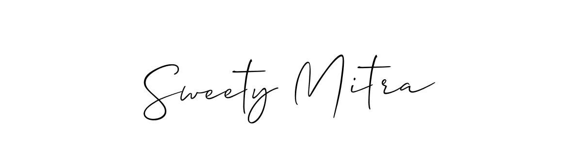 This is the best signature style for the Sweety Mitra name. Also you like these signature font (Allison_Script). Mix name signature. Sweety Mitra signature style 2 images and pictures png