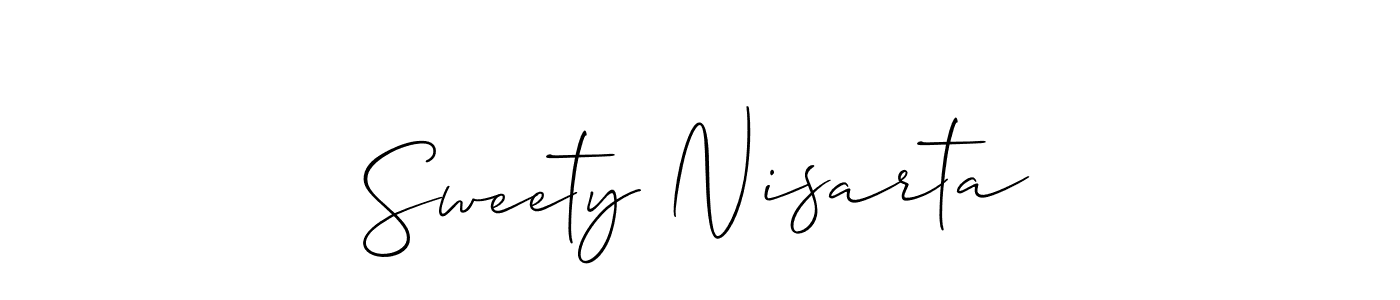 Design your own signature with our free online signature maker. With this signature software, you can create a handwritten (Allison_Script) signature for name Sweety Nisarta. Sweety Nisarta signature style 2 images and pictures png