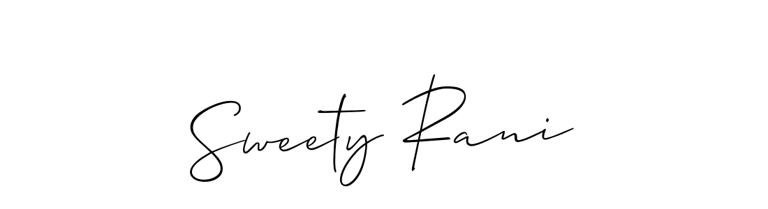 How to make Sweety Rani signature? Allison_Script is a professional autograph style. Create handwritten signature for Sweety Rani name. Sweety Rani signature style 2 images and pictures png