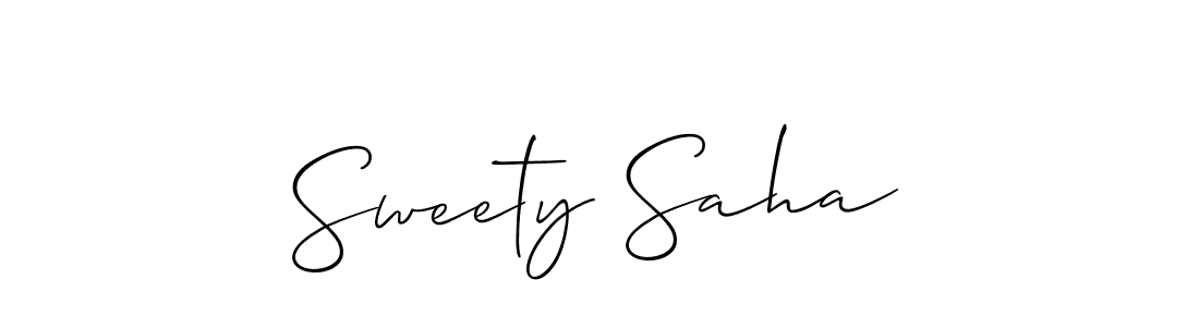 How to Draw Sweety Saha signature style? Allison_Script is a latest design signature styles for name Sweety Saha. Sweety Saha signature style 2 images and pictures png