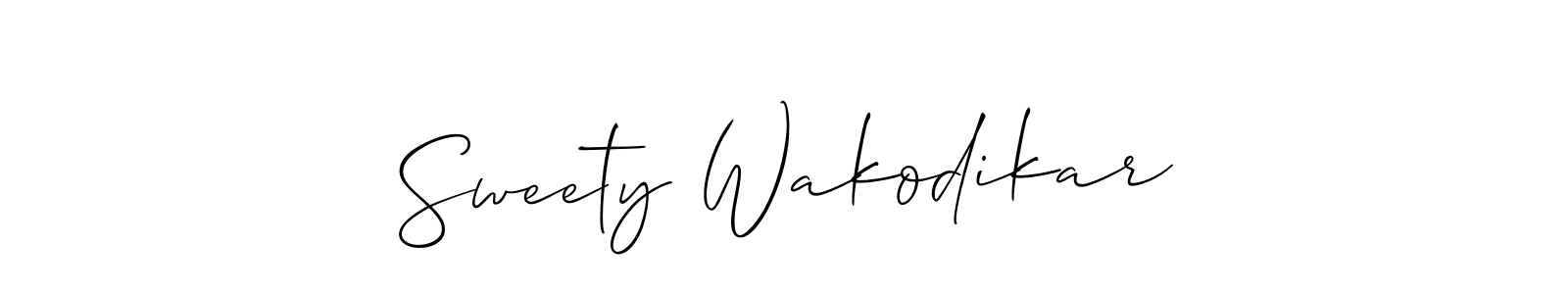 Sweety Wakodikar stylish signature style. Best Handwritten Sign (Allison_Script) for my name. Handwritten Signature Collection Ideas for my name Sweety Wakodikar. Sweety Wakodikar signature style 2 images and pictures png