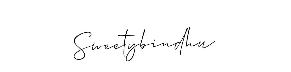 How to make Sweetybindhu signature? Allison_Script is a professional autograph style. Create handwritten signature for Sweetybindhu name. Sweetybindhu signature style 2 images and pictures png