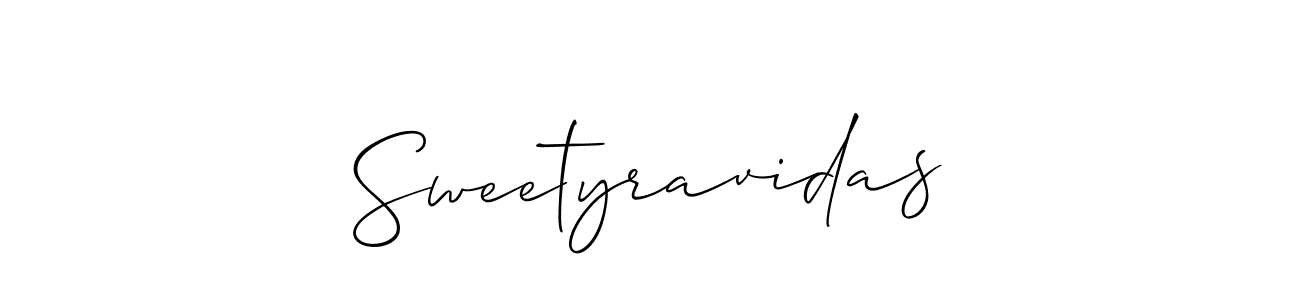How to make Sweetyravidas name signature. Use Allison_Script style for creating short signs online. This is the latest handwritten sign. Sweetyravidas signature style 2 images and pictures png