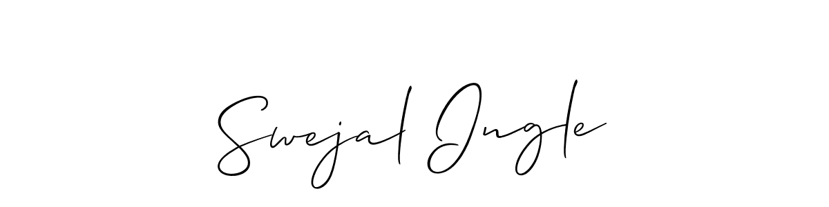 You should practise on your own different ways (Allison_Script) to write your name (Swejal Ingle) in signature. don't let someone else do it for you. Swejal Ingle signature style 2 images and pictures png