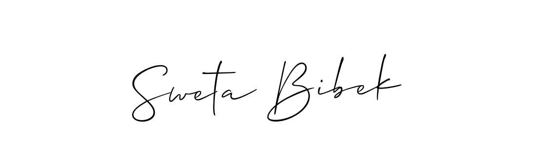 Make a beautiful signature design for name Sweta Bibek. With this signature (Allison_Script) style, you can create a handwritten signature for free. Sweta Bibek signature style 2 images and pictures png