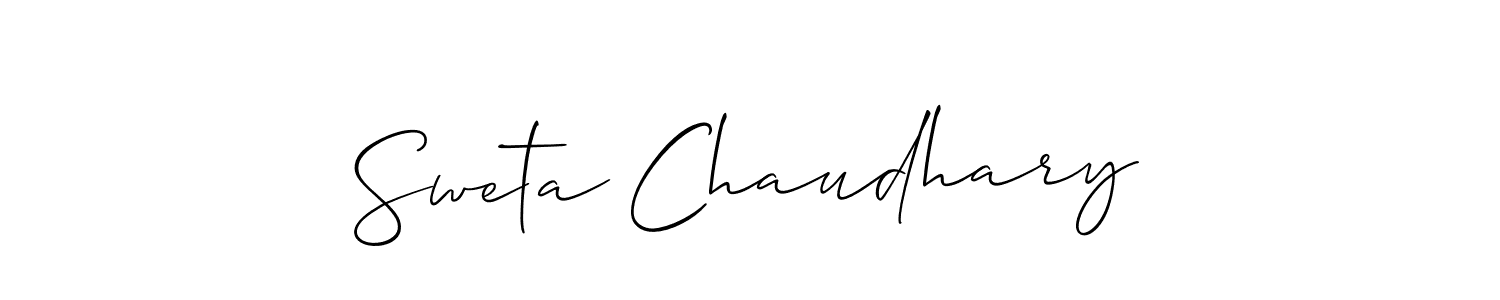 Make a beautiful signature design for name Sweta Chaudhary. With this signature (Allison_Script) style, you can create a handwritten signature for free. Sweta Chaudhary signature style 2 images and pictures png