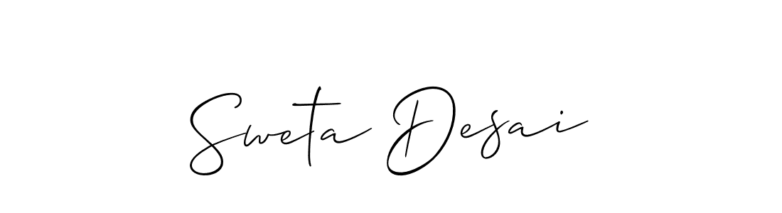 Best and Professional Signature Style for Sweta Desai. Allison_Script Best Signature Style Collection. Sweta Desai signature style 2 images and pictures png