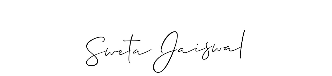 Similarly Allison_Script is the best handwritten signature design. Signature creator online .You can use it as an online autograph creator for name Sweta Jaiswal. Sweta Jaiswal signature style 2 images and pictures png