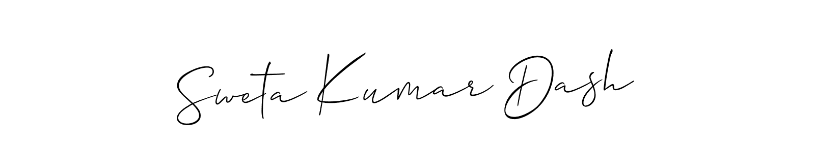 How to make Sweta Kumar Dash name signature. Use Allison_Script style for creating short signs online. This is the latest handwritten sign. Sweta Kumar Dash signature style 2 images and pictures png