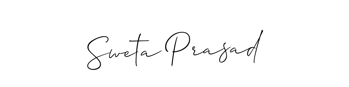 Make a beautiful signature design for name Sweta Prasad. With this signature (Allison_Script) style, you can create a handwritten signature for free. Sweta Prasad signature style 2 images and pictures png