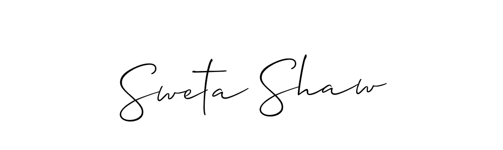 How to make Sweta Shaw signature? Allison_Script is a professional autograph style. Create handwritten signature for Sweta Shaw name. Sweta Shaw signature style 2 images and pictures png