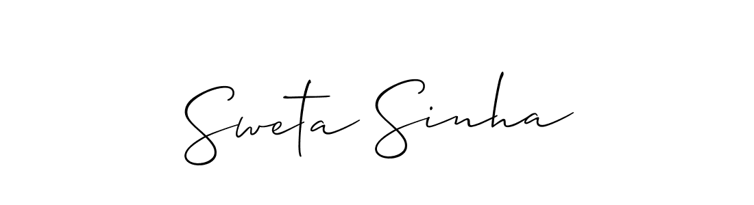 Use a signature maker to create a handwritten signature online. With this signature software, you can design (Allison_Script) your own signature for name Sweta Sinha. Sweta Sinha signature style 2 images and pictures png