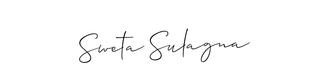 Sweta Sulagna stylish signature style. Best Handwritten Sign (Allison_Script) for my name. Handwritten Signature Collection Ideas for my name Sweta Sulagna. Sweta Sulagna signature style 2 images and pictures png