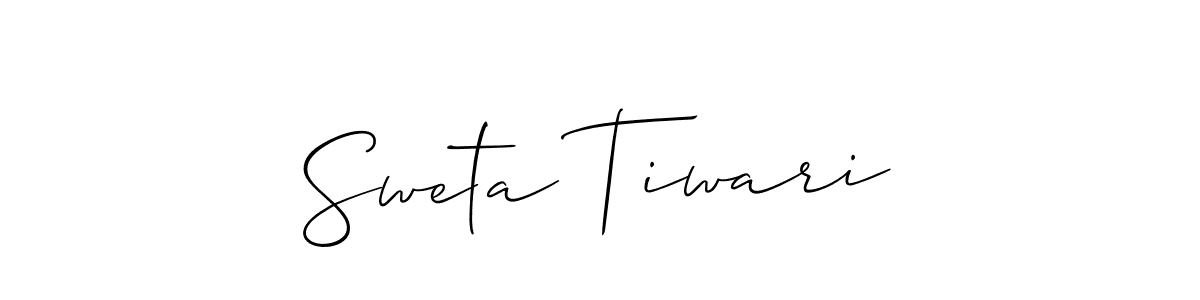 Also we have Sweta Tiwari name is the best signature style. Create professional handwritten signature collection using Allison_Script autograph style. Sweta Tiwari signature style 2 images and pictures png