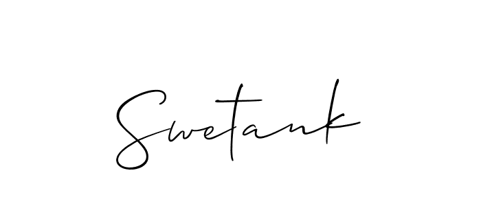 How to make Swetank signature? Allison_Script is a professional autograph style. Create handwritten signature for Swetank name. Swetank signature style 2 images and pictures png