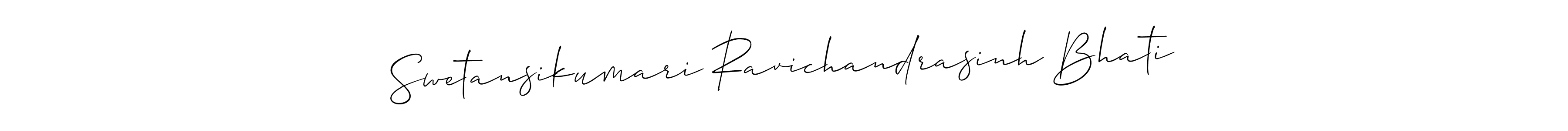 Create a beautiful signature design for name Swetansikumari Ravichandrasinh Bhati. With this signature (Allison_Script) fonts, you can make a handwritten signature for free. Swetansikumari Ravichandrasinh Bhati signature style 2 images and pictures png