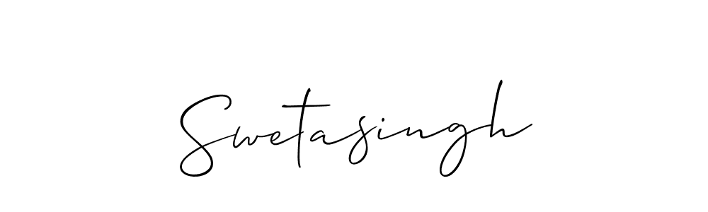 Allison_Script is a professional signature style that is perfect for those who want to add a touch of class to their signature. It is also a great choice for those who want to make their signature more unique. Get Swetasingh name to fancy signature for free. Swetasingh signature style 2 images and pictures png