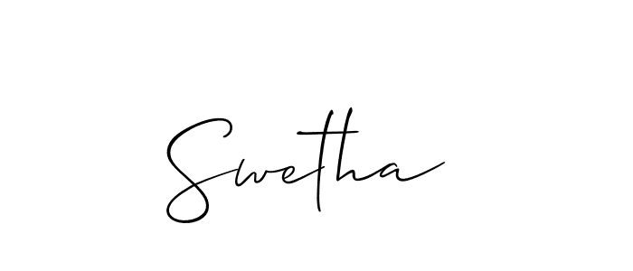 Use a signature maker to create a handwritten signature online. With this signature software, you can design (Allison_Script) your own signature for name Swetha . Swetha  signature style 2 images and pictures png