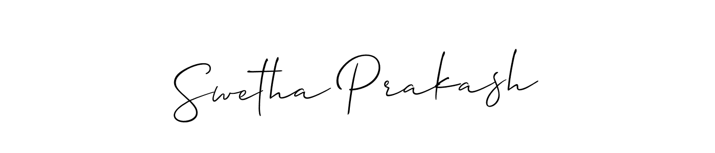 The best way (Allison_Script) to make a short signature is to pick only two or three words in your name. The name Swetha Prakash include a total of six letters. For converting this name. Swetha Prakash signature style 2 images and pictures png