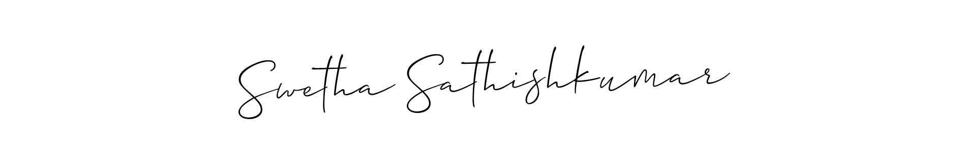 Also we have Swetha Sathishkumar name is the best signature style. Create professional handwritten signature collection using Allison_Script autograph style. Swetha Sathishkumar signature style 2 images and pictures png