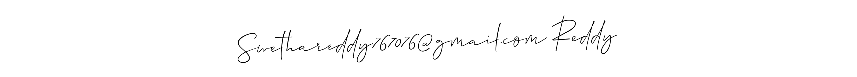 How to make Swethareddy767076@gmail.com Reddy signature? Allison_Script is a professional autograph style. Create handwritten signature for Swethareddy767076@gmail.com Reddy name. Swethareddy767076@gmail.com Reddy signature style 2 images and pictures png