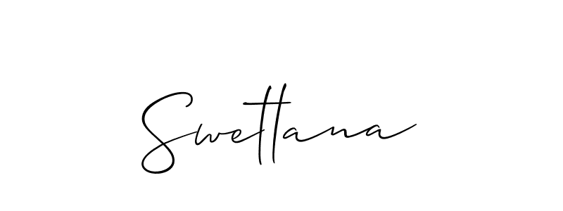 Also we have Swetlana name is the best signature style. Create professional handwritten signature collection using Allison_Script autograph style. Swetlana signature style 2 images and pictures png