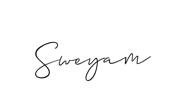 Allison_Script is a professional signature style that is perfect for those who want to add a touch of class to their signature. It is also a great choice for those who want to make their signature more unique. Get Sweyam name to fancy signature for free. Sweyam signature style 2 images and pictures png