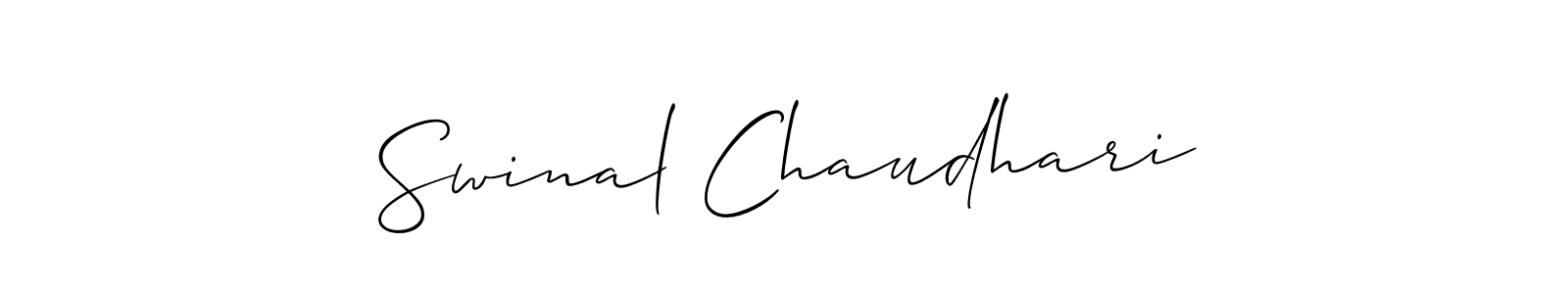 The best way (Allison_Script) to make a short signature is to pick only two or three words in your name. The name Swinal Chaudhari include a total of six letters. For converting this name. Swinal Chaudhari signature style 2 images and pictures png