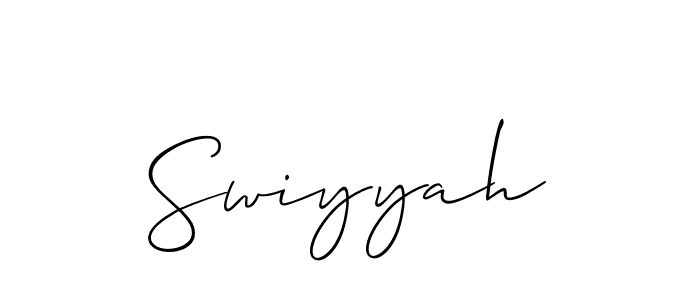 Also we have Swiyyah name is the best signature style. Create professional handwritten signature collection using Allison_Script autograph style. Swiyyah signature style 2 images and pictures png