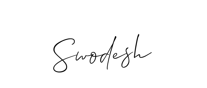 Create a beautiful signature design for name Swodesh. With this signature (Allison_Script) fonts, you can make a handwritten signature for free. Swodesh signature style 2 images and pictures png