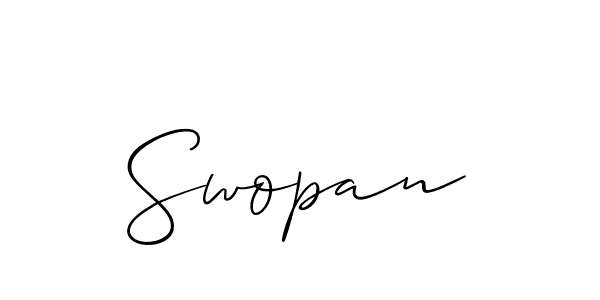 Make a beautiful signature design for name Swopan. With this signature (Allison_Script) style, you can create a handwritten signature for free. Swopan signature style 2 images and pictures png