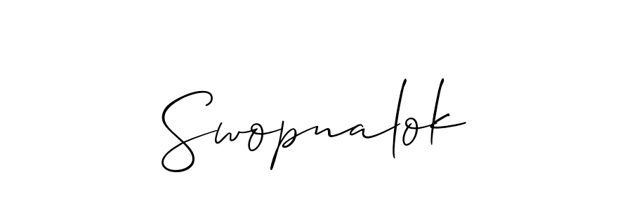 The best way (Allison_Script) to make a short signature is to pick only two or three words in your name. The name Swopnalok include a total of six letters. For converting this name. Swopnalok signature style 2 images and pictures png