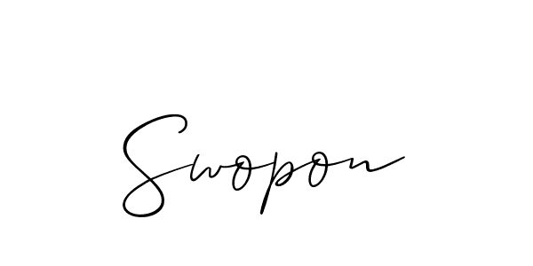 Once you've used our free online signature maker to create your best signature Allison_Script style, it's time to enjoy all of the benefits that Swopon name signing documents. Swopon signature style 2 images and pictures png