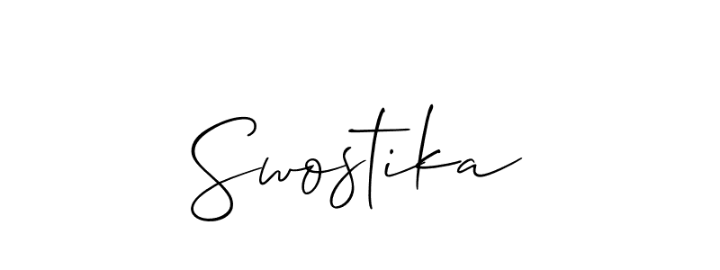 Similarly Allison_Script is the best handwritten signature design. Signature creator online .You can use it as an online autograph creator for name Swostika. Swostika signature style 2 images and pictures png