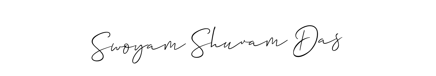 Make a beautiful signature design for name Swoyam Shuvam Das. With this signature (Allison_Script) style, you can create a handwritten signature for free. Swoyam Shuvam Das signature style 2 images and pictures png