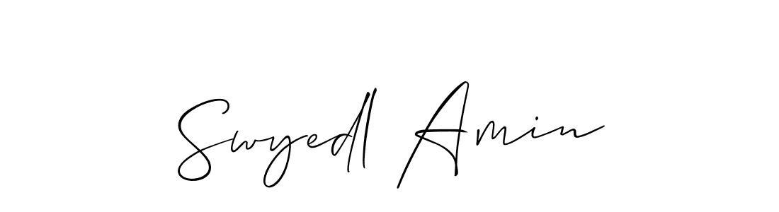 The best way (Allison_Script) to make a short signature is to pick only two or three words in your name. The name Swyedl Amin include a total of six letters. For converting this name. Swyedl Amin signature style 2 images and pictures png