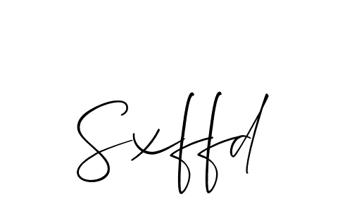 Allison_Script is a professional signature style that is perfect for those who want to add a touch of class to their signature. It is also a great choice for those who want to make their signature more unique. Get Sxffd name to fancy signature for free. Sxffd signature style 2 images and pictures png